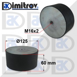 Антивибрационен тампон М16 х Ø 125 х 60 mm